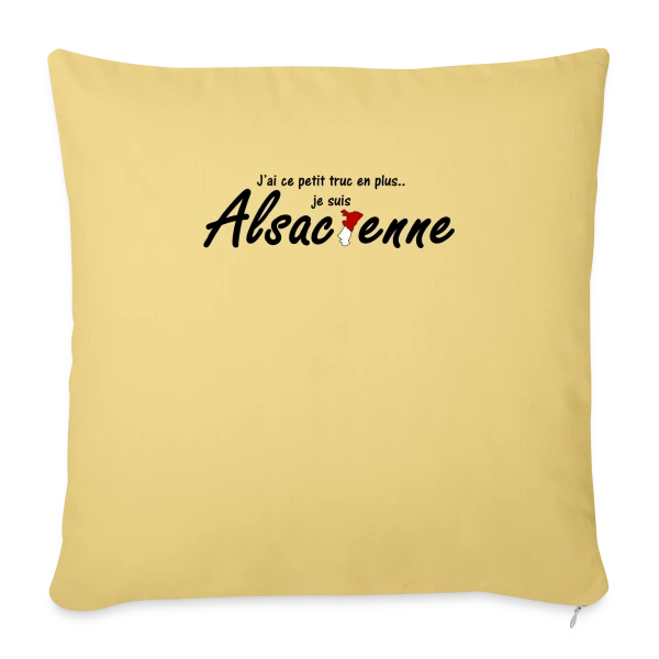 Je suis Alsacienne Humour sur Housse de coussin décorative 45 x 45 cm