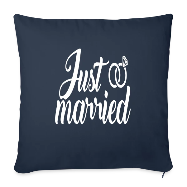 Just Married sur Housse de coussin décorative 45 x 45 cm