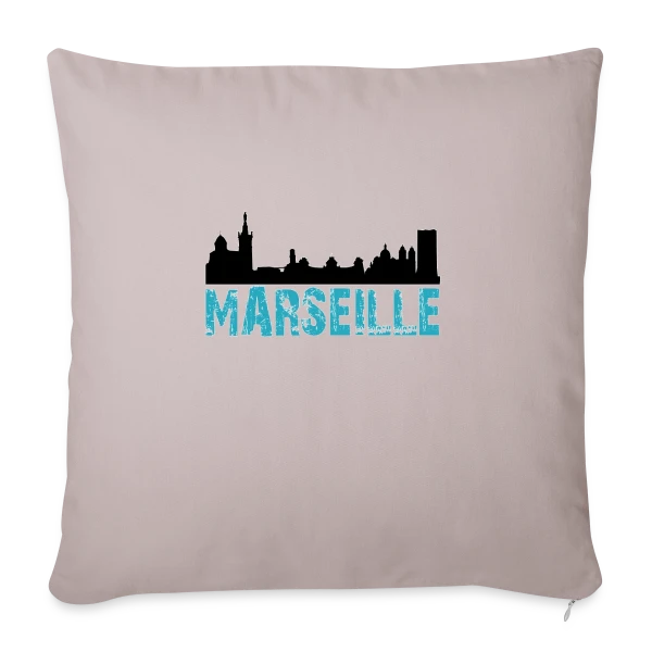 Skyline Marseille Urbaine sur Housse de coussin décorative 45 x 45 cm