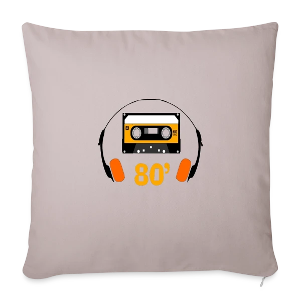 Cassette Années 80 sur Housse de coussin décorative 45 x 45 cm