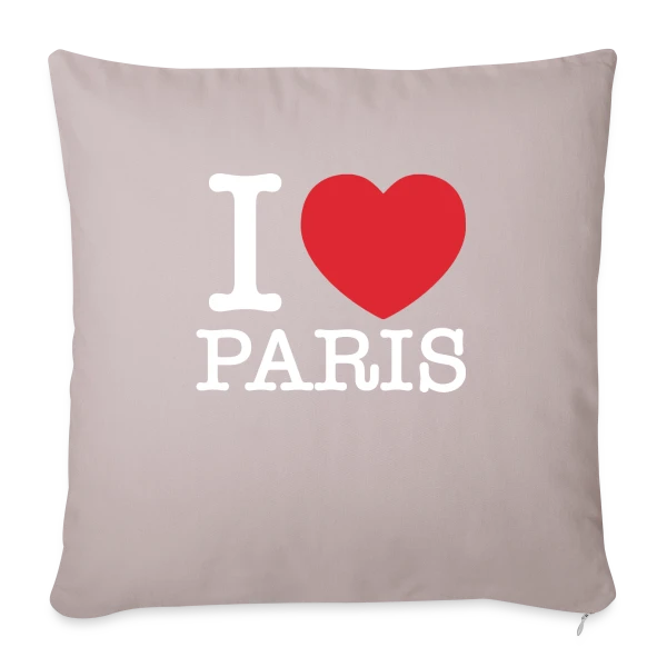 Cœur J'aime Paris sur Housse de coussin décorative 45 x 45 cm