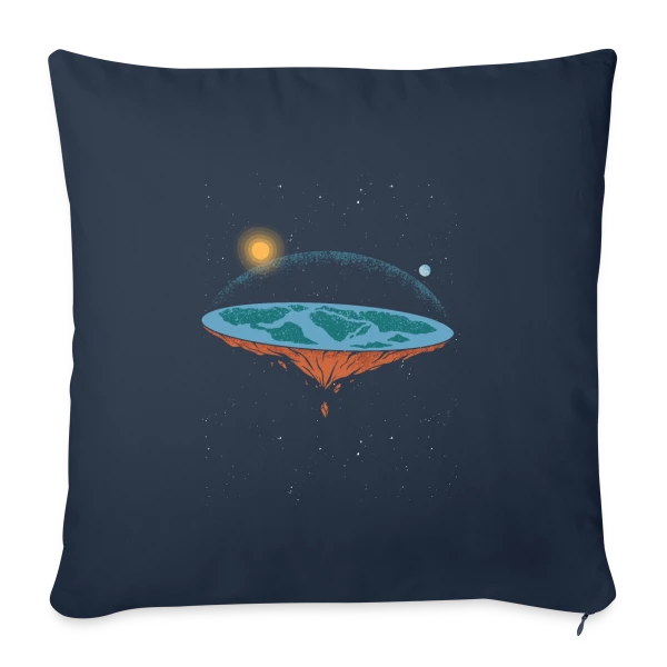Terre Plate Univers sur Housse de coussin décorative 45 x 45 cm