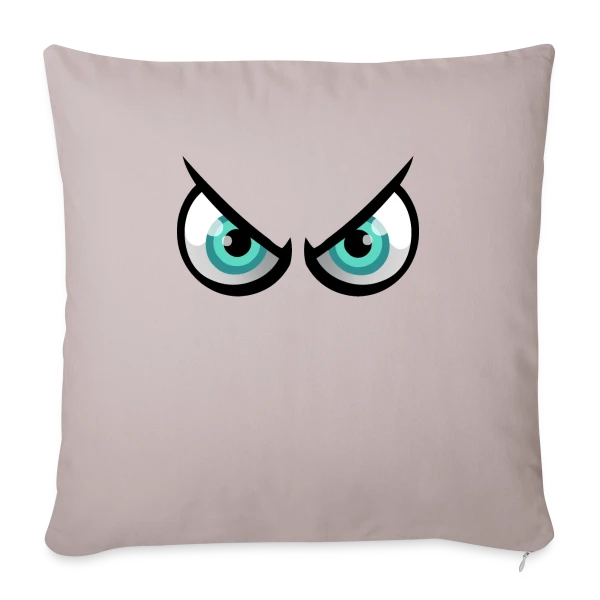 Yeux Cartoon Enervés : En Mode Pas Content sur Housse de coussin décorative 45 x 45 cm