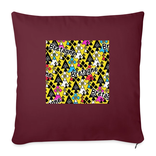 Motif Pop Art Bretagne sur Housse de coussin décorative 45 x 45 cm