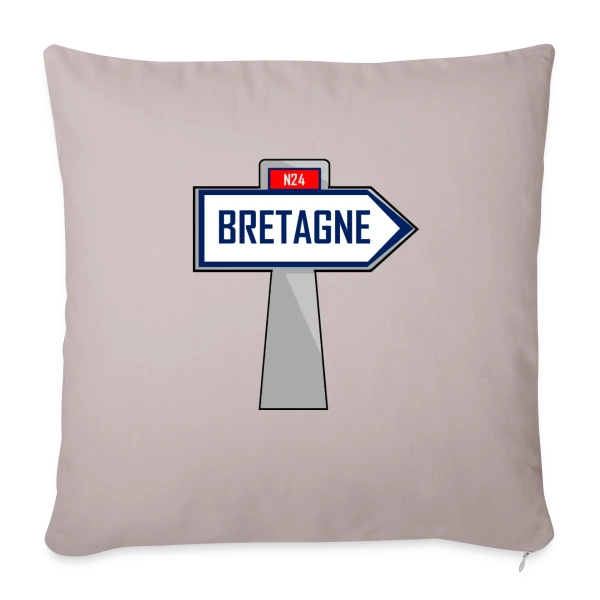 Bretagne : Direction Humoristique Bretonne sur Housse de coussin décorative 45 x 45 cm