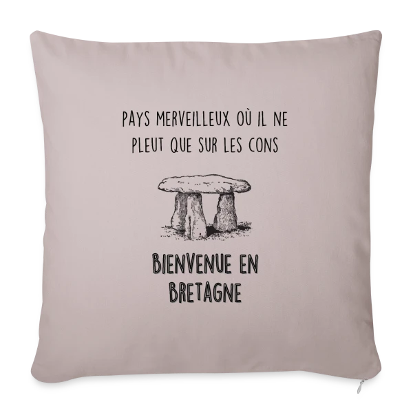 Bretagne Dolmen Humour sur Housse de coussin décorative 45 x 45 cm