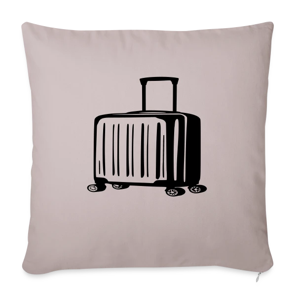 Valise de Voyage Élégante sur Housse de coussin décorative 45 x 45 cm