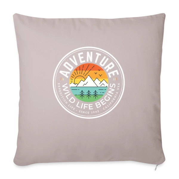 Lever de Soleil Montagneux sur Housse de coussin décorative 45 x 45 cm