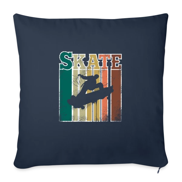 Skate Esprit Rétro Vintage sur Housse de coussin décorative 45 x 45 cm
