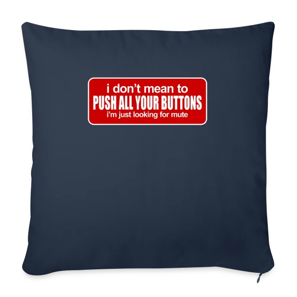 Boutons et Mode Silencieux sur Housse de coussin décorative 45 x 45 cm