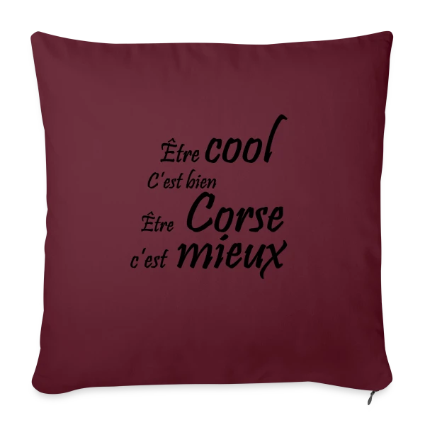 Humour 'Être Corse' sur Housse de coussin décorative 45 x 45 cm