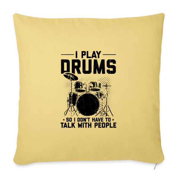 Batteur & Musicien Passionné sur Housse de coussin décorative 45 x 45 cm