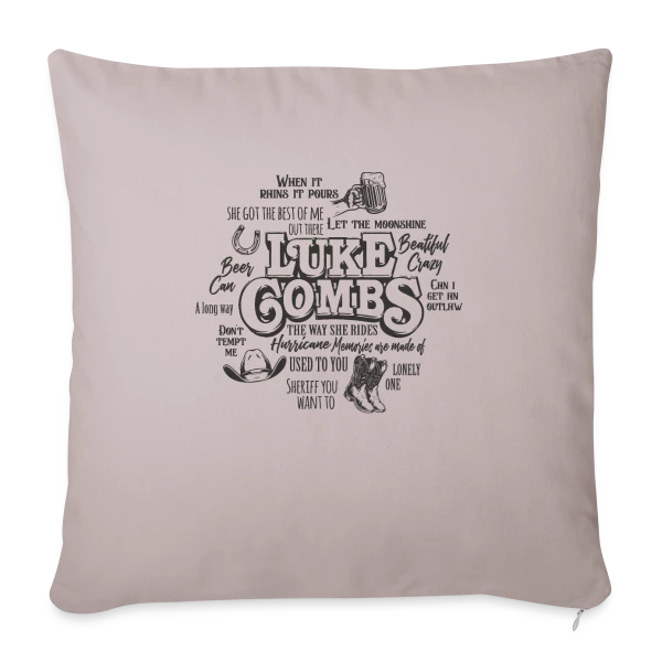 Luke Combs Chansons Country sur Housse de coussin décorative 45 x 45 cm