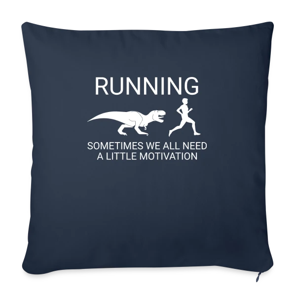Dinosaure Coureur - Motivation Running sur Housse de coussin décorative 45 x 45 cm