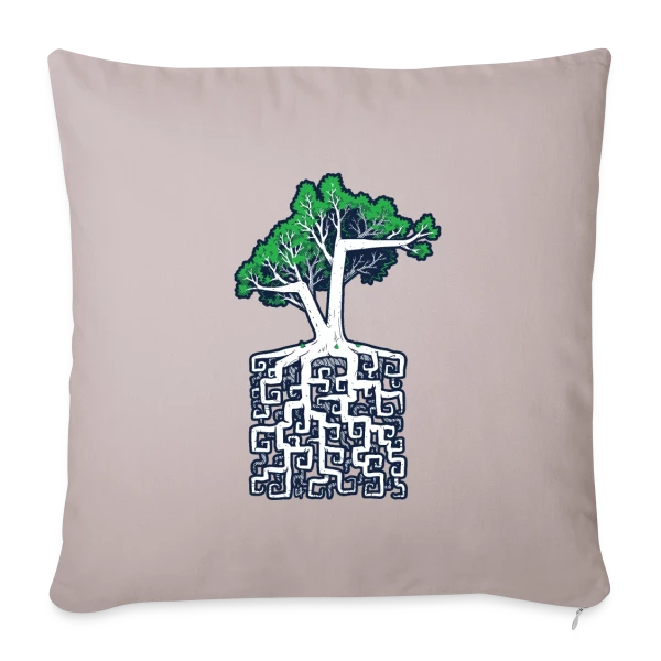 Racine Carrée : Quand la Nature Calcule sur Housse de coussin décorative 45 x 45 cm