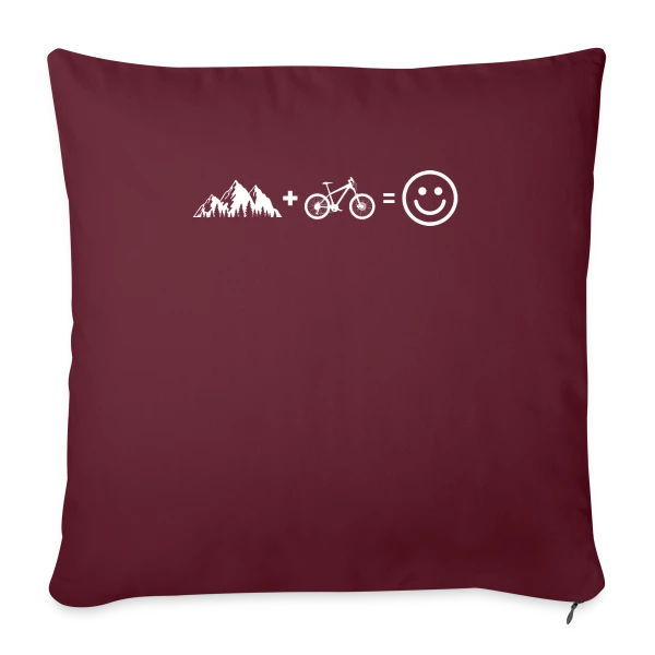 VTT Bonheur Montagne sur Housse de coussin décorative 45 x 45 cm