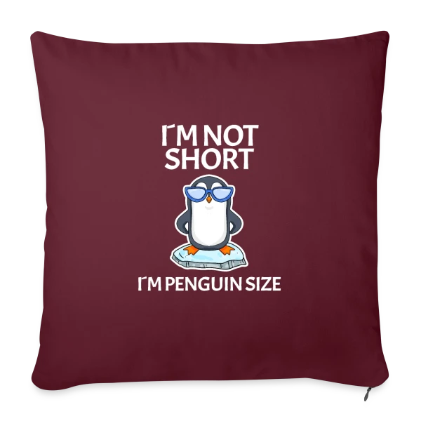 Pingouin Cool Lunettes sur Housse de coussin décorative 45 x 45 cm