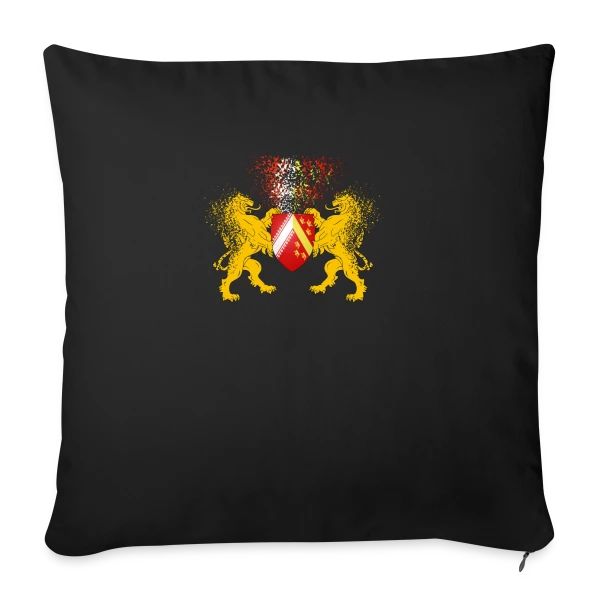 Blason Alsace - Les Lions Gardiens sur Housse de coussin décorative 45 x 45 cm