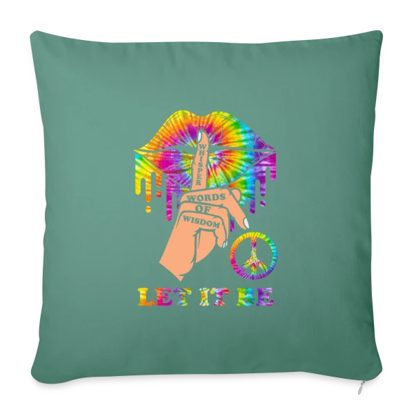 Hippie Peace & Sagesse sur Housse de coussin décorative 45 x 45 cm