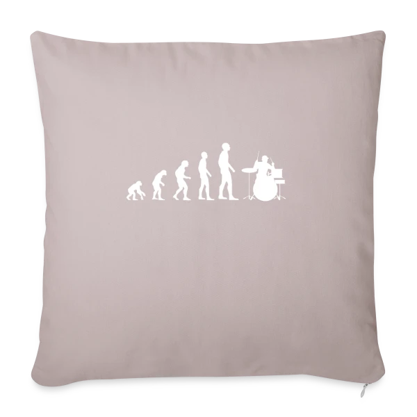 Évolution Batteur – L'Humour Rythmé sur Housse de coussin décorative 45 x 45 cm