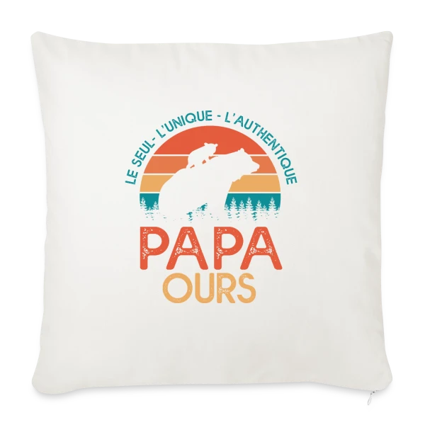 Papa Ours - Le Cadeau Original pour la Fête des Pères sur Housse de coussin décorative 45 x 45 cm