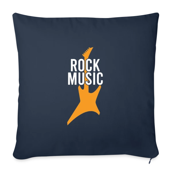 Rock Musique & Guitare Électrique sur Housse de coussin décorative 45 x 45 cm