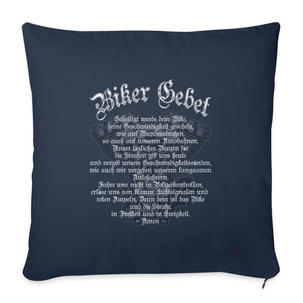 Moteur V-Twin Biker Prière sur Housse de coussin décorative 45 x 45 cm