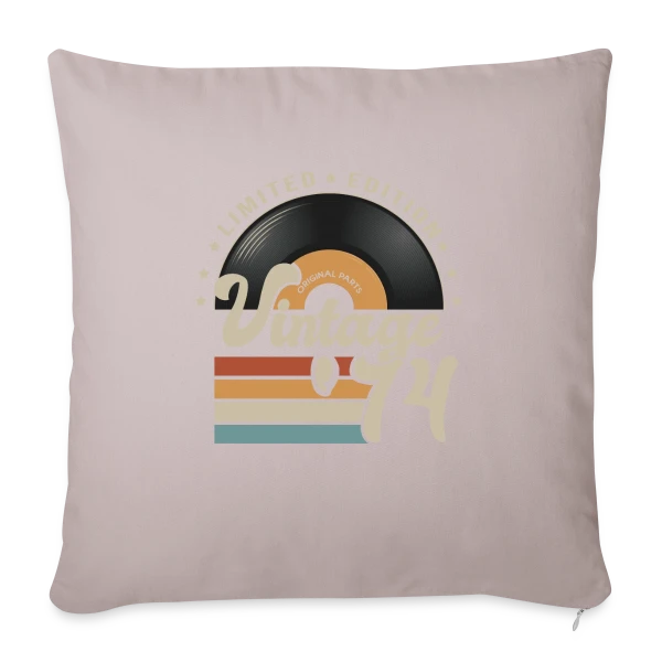Vinyle Vintage 1974 – Anniversaire 49 ans sur Housse de coussin décorative 45 x 45 cm