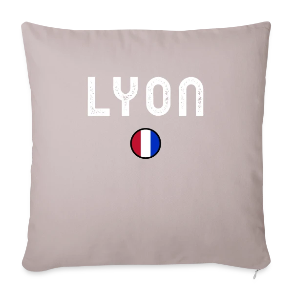 Drapeau Français Rond sur Housse de coussin décorative 45 x 45 cm