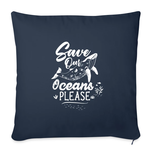 Sauvons Nos Océans sur Housse de coussin décorative 45 x 45 cm