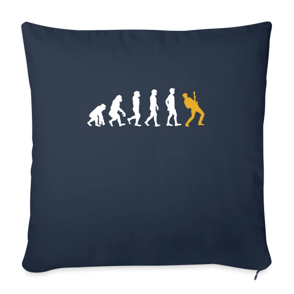 Évolution du Guitariste : De l'Homme à la Guitare sur Housse de coussin décorative 45 x 45 cm