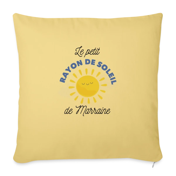 Marraine : Mon Rayon de Soleil sur Housse de coussin décorative 45 x 45 cm