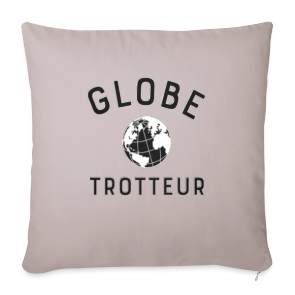 Globe Trotteur Humour sur Housse de coussin décorative 45 x 45 cm