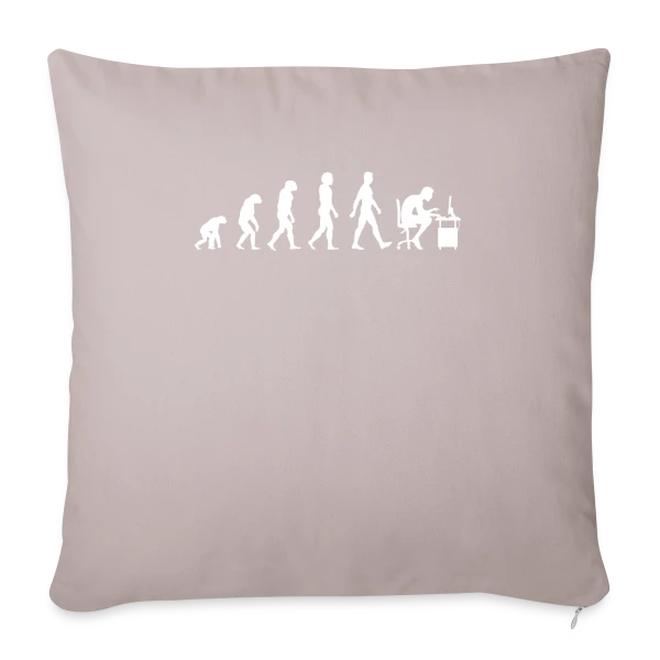 Évolution du Gamer : Du Singe au Zocker sur Housse de coussin décorative 45 x 45 cm