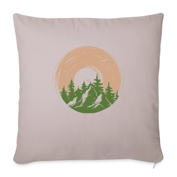 Vinyle Nature Aventure Montagne sur Housse de coussin décorative 45 x 45 cm