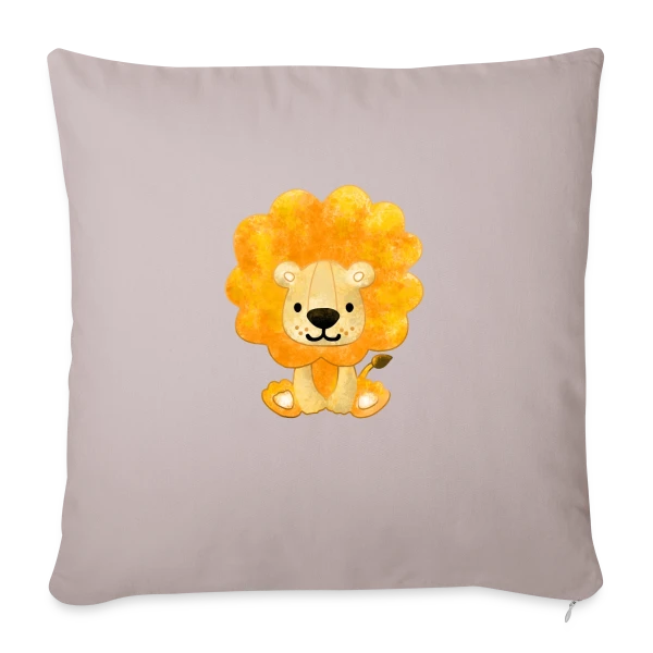Petit Lionceau Mignon sur Housse de coussin décorative 45 x 45 cm