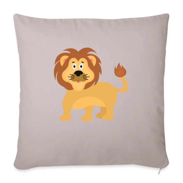 Petit Lion Mignon sur Housse de coussin décorative 45 x 45 cm