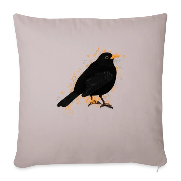 Merle Noir Taches sur Housse de coussin décorative 45 x 45 cm