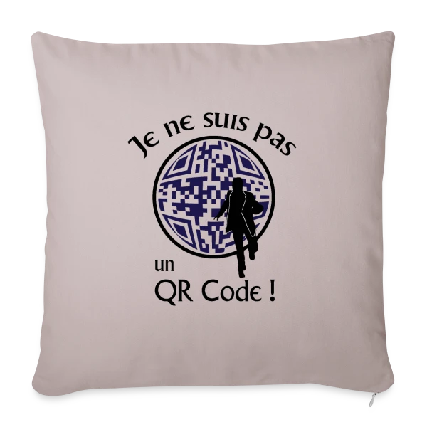 Je ne suis pas un QR Code sur Housse de coussin décorative 45 x 45 cm