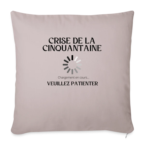 Crise Cinquantaine Chargement sur Housse de coussin décorative 45 x 45 cm