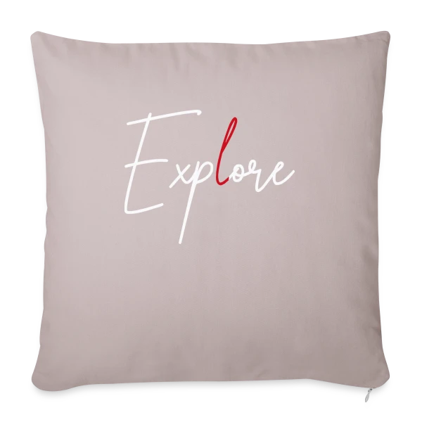 Exploration Élégante Rouge sur Housse de coussin décorative 45 x 45 cm