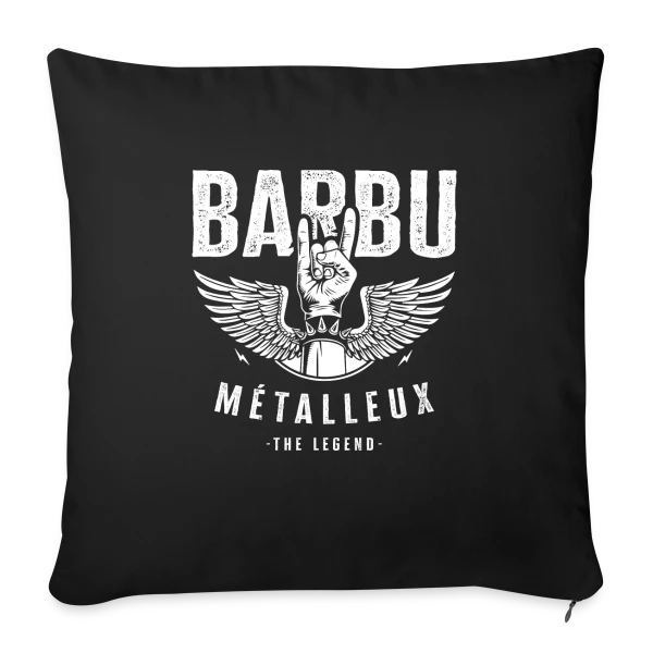 Barbu Métalleux : La Légende sur Housse de coussin décorative 45 x 45 cm