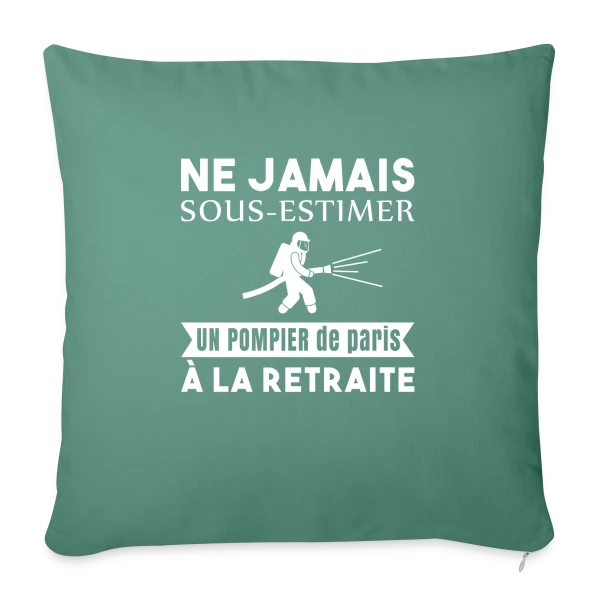 Pompier de Paris Retraité sur Housse de coussin décorative 45 x 45 cm