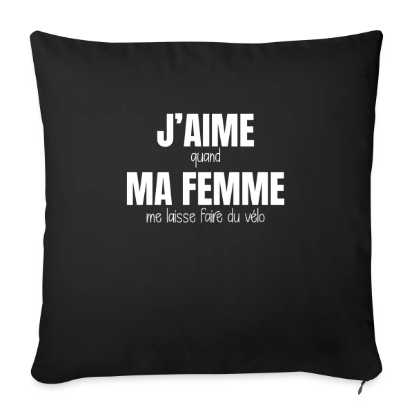 Vélo, Femme et Liberté sur Housse de coussin décorative 45 x 45 cm