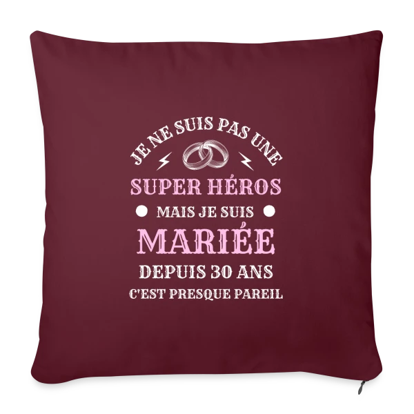 Super Héroïne Mariée sur Housse de coussin décorative 45 x 45 cm