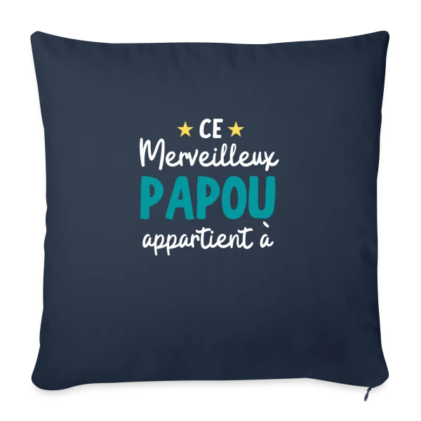Mon Merveilleux Papou Appartient À (personnalisé) sur Housse de coussin décorative 45 x 45 cm