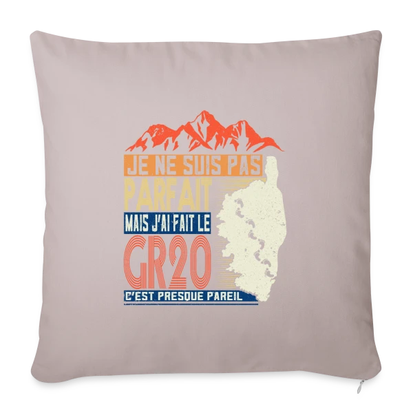 GR20 Fierté Randonneur sur Housse de coussin décorative 45 x 45 cm