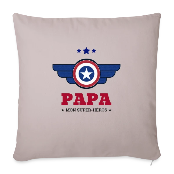 Super Papa Héros sur Housse de coussin décorative 45 x 45 cm