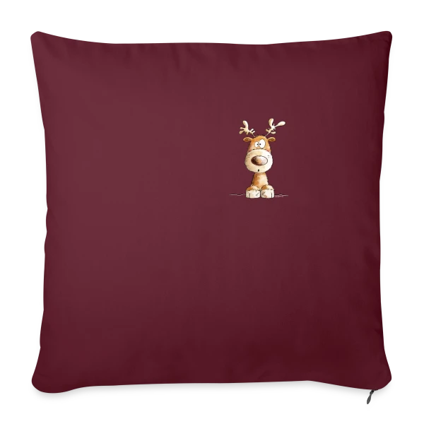 Petit renne de Noël "Ho Ho Ho" - Modartis sur Housse de coussin décorative 45 x 45 cm