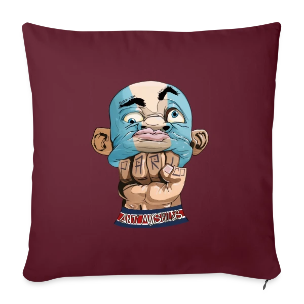 Poing Paris Anti-Marseille sur Housse de coussin décorative 45 x 45 cm